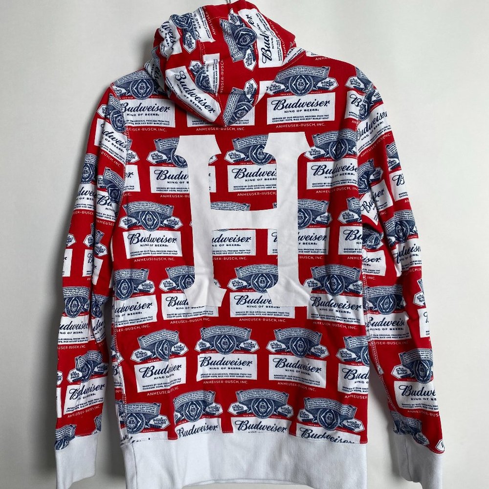 NEW HUFF BUDWEISER KING OF BEER HOODIE SWEATSHIRT TOP SMALL